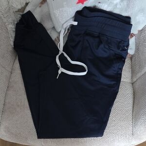 ZYIA Navy Joggers with White Drawstring
